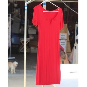 Red Short Sleeve Shein XS Mini Dress - Rayon Comfort